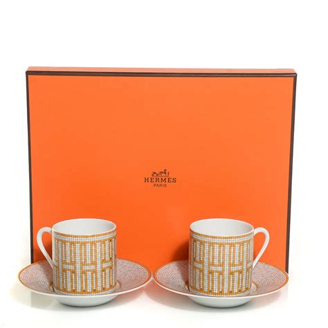 hermes espresso cup set|Hermes cup and saucer set.